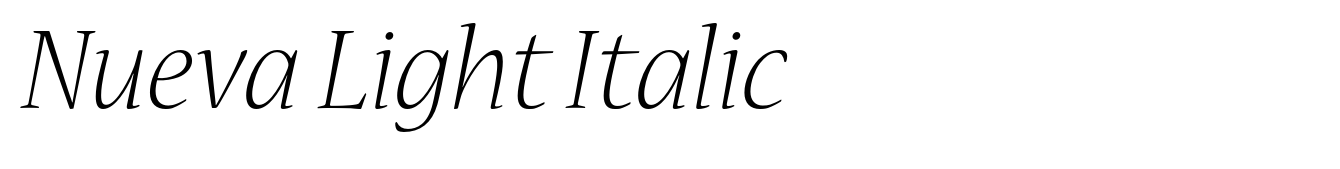 Nueva Light Italic